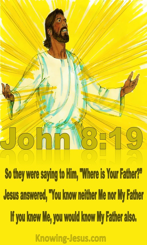 John 8:19 You Know Neither Me Nor My Father (yellow)